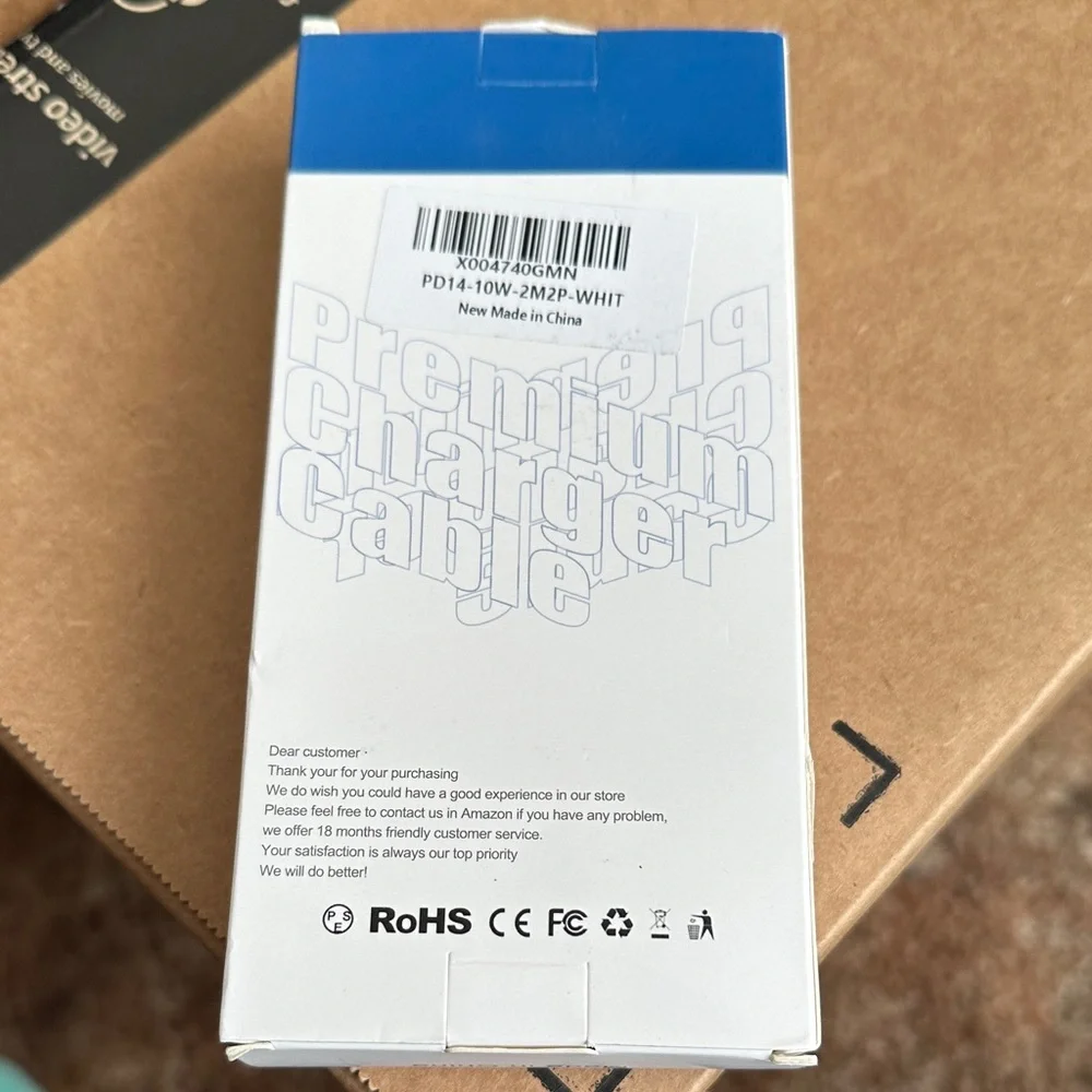 High-Speed 2 iPhone charger with Charging Cable - White